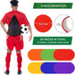 Poly Spots Spot Markers for Gym Floor 9inch 10inch 12/18/24/36 Pcs Flat Cones Non-Slip Rubber Floor Dots Circles for Kids Sports Soccer Basketball Agility Training Dance Classroom