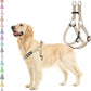 PUPTECK No Pull Dog Harness Soft Adjustable Basic Nylon Step in Puppy Vest Outdoor Walking with ID Tag Medium Cream