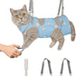 Supet Cat Grooming Hammock, Self-Adherent Cat Wrap for Cutting Nails, Anti-Escape Calming Wrap for Medicine, Nail Clipping, Teeth Brushing, Ear Cleaning