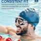 Swim Goggles, Polarized Adult Swimming Goggles Bungee Strap No Hair Pulling Anti-fog Pool Goggles for Men Women