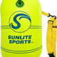 Sunlite Sports Swim Buoy Premium Quality, Highly Visible Waterproof Safety Marine Float Training for Open Water Swimming, for Swimmers, Triatheletes, Kayakers, Snorkelers, Throwable Flotation Device for Adults