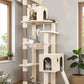 Globlazer Heavy Duty Cat Tree Tower, 70inch Sturdy Cat Tree for Indoor Cats Sturdy Large Cat Tower with Scratching Post and Scratching Board, Hammock, Cat Condo for Adult Cats Kittens, F70 Pro, Beige