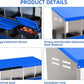 Chicken Nesting Boxes, 8 Hole Metal Chicken Laying Box with with Removable Trays and Roll Out Egg Collection for Chicken Coop, Blue