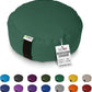 Bean Products Zafu Meditation Pillows for Sitting on Floor, Yoga Cushion, Cotton/Buckwheat Fill Yoga Pillow, Zafu Meditation Cushion, Zen Kneeling Prayer Pad- Made in USA - 14" Round - Forest Green