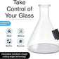 SNOWTREE Magnetic Glass Cleaner BoroBuddy | Glass Pieces, Bottles, Vases | Compact Design for Tighter Spaces & Smaller Glass Pieces | Double Sided | Black