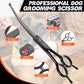 JASON 7.5" Dog Grooming Shear - Professional Up-curved Scissor with Round Tips Japanese Stainless Steel Hair Scissor for Dogs, Cats and Other Pets (Curved with Round Tips, Black)