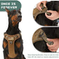 BUMBIN Tactical Dog Harness for Large Dogs No Pull, Famous TIK Tok No Pull, Fit Smart Reflective Pet Walking Harness for Training, Adjustable Dog Vest Harness with Handle Brown L