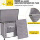 Aivituvin Large Dog House Outdoor Indoor Weatherproof Dog House for Small & Medium & Large Dogs with Unique All-Around Iron Frame＆Raised Feet（Grey）