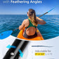 OCEANBROAD Kayak Paddle 86in/218cm, 90.5in/230cm Alloy Shaft 2-Piece Floatable Kayak Oar for Kayaking Canoeing Boating