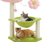 Flower Cat Tree, 28" Cat Tower with Cozy Flower Perch, Large Hammock for Indoor Small Cats, Cute Cat Tree with Sisal Scratching Post and Fur Toy Ball for Kittens, Pink