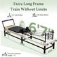 PAETA Pilates Reformer, 91" Foldable Reformer Pilates Machine with Adjustable Reformer Heights, Pilates Equipment with Piano Wire Spings and Jump Boards
