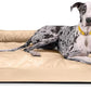 K9 Ballistics Tough Orthopedic XX-Large Bolster Dog Bed - Washable, Durable and Water Resistant Dog Bed - Made for (XXL) Big Dogs, 68"x40", Sandstone
