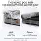 3.7 inch Thickened Orthopedic Dog Beds for Extra Large Dogs, Supportive Dog Sofa Bed with 28D Egg-Crate Foam, Removable Washable Cover, Waterproof Lining, Half-Round Design for Puppy,Senior,Sick