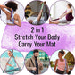TECEUM Yoga Strap & Mat Strap – 2 IN 1 – Cotton – 6 ft 8 ft 10 ft (30+ colors) – Adjustable Non-Slip Belt for Yoga, Pilates, Stretching, Physical Therapy, Fitness & Home Workout – For Carrying Mats