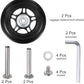 uxcell Replacement Luggage Wheels 75x24mm Suitcase Wheel Repair Kits Include 2 PU Bearing Wheels & Washers, Wrenches & Axle Screw for Trolley Bag, Inline Skate and Caster Board