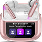 Wireless Earbuds, Bluetooth 5.4 Headphones with Multifunctional Touch Screen, 48H Bass Stereo Ear Buds with ANC/ENC Noise Cancelling/Transparency Mode, IPX7 Earphones with 5 EQ Modes, Rose