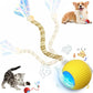 Speed 2.0 Tail Interactive Cat Toys for Indoor Cats, Chirping & Motion Activate Cat Toy, Smart Kitten Rolling Ball Moving Ball Toys, Rechargeable Dog Cat Bal l for Enrichment Exercise (Yellow)