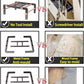 Large Bird Table Training Perch for African Grey Macaw Amazon Parrot, Heavy-Duty Metal Ladder No Tool Install Rustproof Bird Roosting Wooden Bars for Exercise and Play Climb for Fun