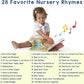 LEARNING BUGS Fun Favorite Nursery Rhymes – Sing Along with 28 Nursery Rhymes, Musical Books for Toddlers, 28-Button Music Book, Musical Toys for Toddlers 1-3