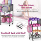 Dumbbell Rack for Kettlebell Dumber,Weight Rack Stand with Yoga Mat Holder,Home Gym Storage Rack for Gym Equipment Accessories,Workout Equipment Storage Organizer,Gym Essentials Yoga Gifts for Women