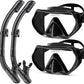 Snorkeling Gear, Dry Snorkel Set180° Panoramic Wide View,Anti-Fog Scuba Diving Mask, Professional Snorkeling Gear for Free Breathing, Swimming, Diving