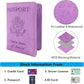Melsbrinna RFID Passport Holder for Travel, Unisex Adults, Purple, Faux Leather, Travel Wallet, Passport Cover, RFID Protected
