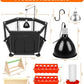 Chicks Brooder Box for Chicken Starter Kit- Includes Timing Heat Lamp Set, Detachable Chicken Brooder, Up to 15 Chicks, Sawdust, Chick Feeder and Waterer Set, Chick Perch 6-in-1 Chicken Coop Set.(B)