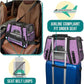 PetAmi Airline Approved Pet Carrier for Cat, Soft Sided Dog Carrier for Small Dog, Cat Travel Supply Accessories Indoor Cat, Ventilated Pet Carrying Bag Medium Large Kitten Puppy, Small Heather Purple