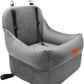 Dog Booster Car Seat with 7 Inches of Interior Height,Elevated Pet Car Seat for Small/Medium Sized Dogs,Puppy Portable Car Seat,Washable Removable Cover Travel Safety Car Seat,Easy to Use(H-Grey)