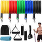 Resistance Bands, Resistance Band Set, Strength Training Fitness Bands, Exercise Bands for Men and Women, Resistance Bands with Handles, Door Anchor, for Shape Body and Home Workouts