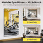 Home Gym Mirror - 55x30 Inch, 2PCS Frameless Tempered Glass Full Body Mirror for Wall Mount - Ideal for Yoga, Workout, Bedroom, Dance Studio (Silver)