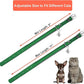 OOPSDOGGY Rolled Leather Cat Collar with Bell, Reflective Kitten Collars with Buckle Include Safety Elastic Strap - Adjustable Small Pet Collars for Boy Girl Cats (Green)