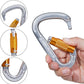 Auto Locking Rock Climbing Carabiner Clips, Heavy Duty Asymmetrical Carabiner Connector Used for Rappelling Rescue Outdoor Climbing, Mountaineer, Hammock, Camping