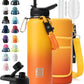 40 oz Insulated Water Bottle | Thickened Stainless Steel Vacuum Metal | Portable Sports Water Jug for Gym and Hiking with Straw, Carrier Bag, Handle Strap | BPA-Free 40 oz