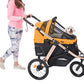 Run Performance Jogging Sports Stroller with Comfort Rubber Wheels/Zipper-Less Entry/1-Hand Quick Fold/Aluminum Frame for Small/Medium Dogs, Cats and Pets (Speed Yellow)
