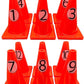 LVL10 Pro Training Cones - 12" Large Soccer Cones for Sports Training - for Basketball, Football, Basketball and Agility Drills - Soccer Field Markers That Won't Crack, Slide or Fly