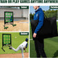 9 Hole Pitching Net, Heavy-Duty Baseball Net with Strike Zone for Pitching and Hitting, Height Adjustable Training Equipment with 9 Pocket Pitching Target for Baseball & Softball Practice