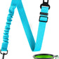 LivTee Dog Seat Belt for Car, Retractable Pet Safety Harness, Adjustable Nylon Dog Seatbelt Leash, Comfortable Dog Accessories for Vehicles (Teal-1PCS)