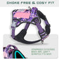 BUMBIN Tactical Dog Harness for Large Dogs No Pull, Famous TIK Tok No Pull Dog Harness, Fit Smart Reflective Pet Walking Harness for Training, Adjustable Dog Vest Harness with Handle Purple Camo L