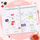 Clever Fox Wellness Planner - Weekly & Daily Health and Wellness Log, Food Journal & Meal Planner Diary for Calorie Counting, Notebook for Medical Condition Tracking, A5-Sized - Light Pink