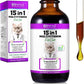 Cat Vitamins, 15 in 1 Cat Multivitamin Liquid Drops, Cats Vitamins and Supplements with Glucosamine and Probiotics, Vitamin for Cats Skin Coat, Immunity, Gut Digestion, Joint, Heart, 60ML