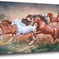 Yxbhhym Large Wall Art Running Horse Canvas Wall Art Animal Picture Prints Eight Horses Paintings Posters Animal Artwork for Wall Living Room Decor Framed Modern Farmhouse Decoration-24x48inches