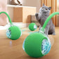 Interactive Cat Toys Ball for Indoor Cats, Self Moving Cat Toys Electric Rolling Balls, Realistic Mouse & Chase for Hunting and Exercise (Green)
