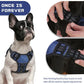 BUMBIN Dog Harness for Large Dogs, No Pull Adjustable No Choke Pet Vest with Dog Leash Fit Smart Reflective Pet Walking Harness for Training Easy Control Soft Handle Denim Blue M