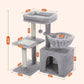 PEQULTI Small Cat Tree, [28.5''] Cat Tower for Indoor Cats, 2 Styles Activity Tree with Cat Scratching Posts, Big Hammock and Removable Top Perch Grey