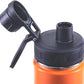 DRINCO Stainless Steel Water Bottle Spout Lid Vacuum Insulated Double Wall Water Bottle Wide Mouth (40oz 32oz 22oz 18oz 14oz) Leak Proof Keep Cold Sport Camping Hiking (22 oz, 22oz Orange)