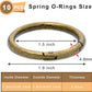 10Pack 1-1/2" Large Round Carabiner Clips, Metal Spring O Rings for Organizer Key Rings, Paracord Keychain Lanyard, Pet Chains, Purse Hardware, Key Snap Hooks DIY Accessory (Bronze)