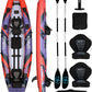 UPWELL 11'/14'6”Inflatable Kayak with Drop Stitch Floor and Accessories Including Kayak Seat with Thickened Cushion, Paddle, Fin, Repair Kits, Carry Bag and Hand Pump