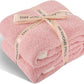 NEXHOME PRO Soft Blankets Pink Twin Size, Cozy Throw Blanket for Couch, Warm Reversible Knit Blanket for Women, Fuzzy Lightweight Throws for Sofa, Bed, Picnic, Heather Hot Pink, 60 x 80 inches