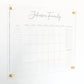 Personalized Clear Acrylic Calendar for Wall, Calendar Whiteboard for Wall, Dry Erase Wall Calendar, Wall Calendar Organizer System for Home (Cursive, Grey, 23"W x18.5"H)